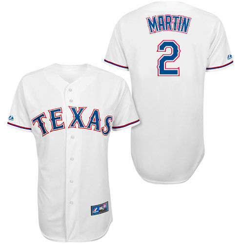 Leonys Martin #2 Youth Baseball Jersey-Texas Rangers Authentic Home White Cool Base MLB Jersey